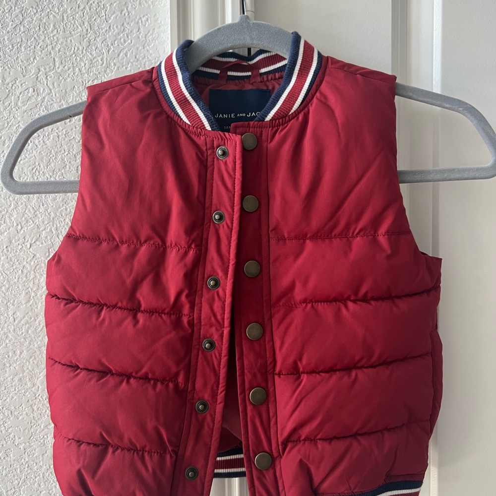 Janie and Jack Red Kids Puffer Vest